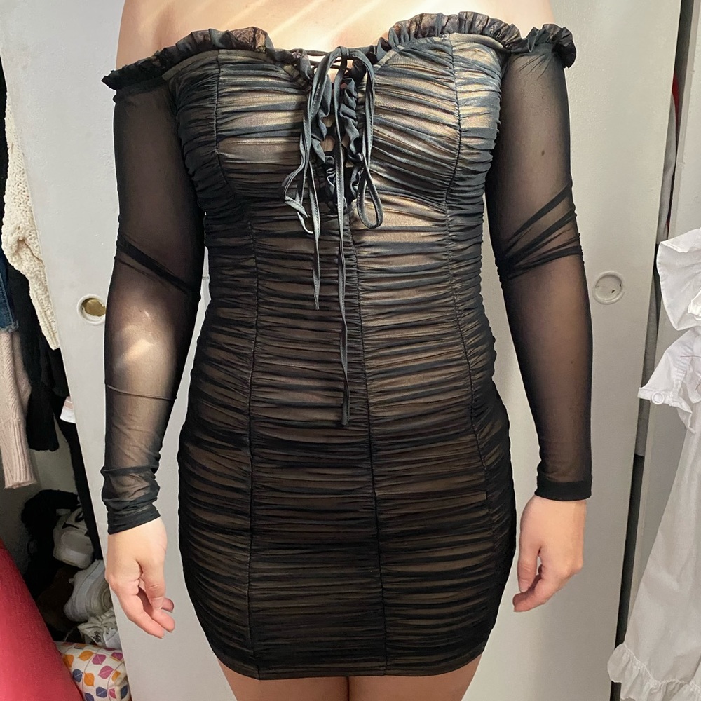 Black Sheer Bodycon dress